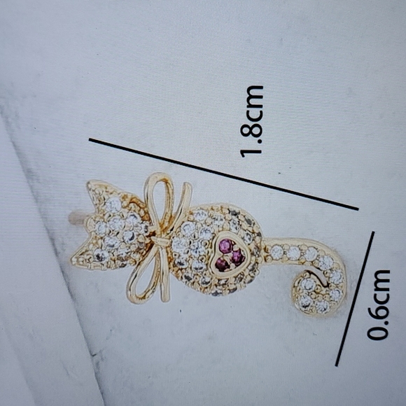 18K Mini Gold Plated Stud Earrings - Picture 3 of 3